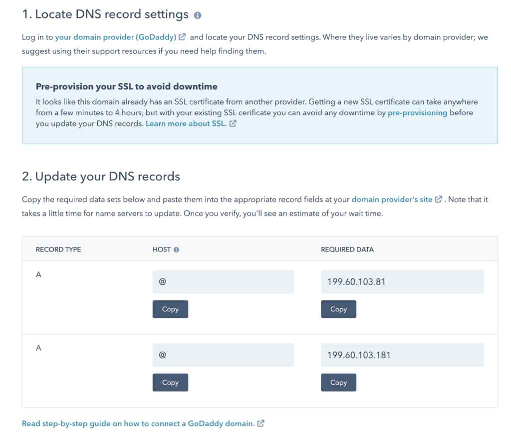 DNS records
